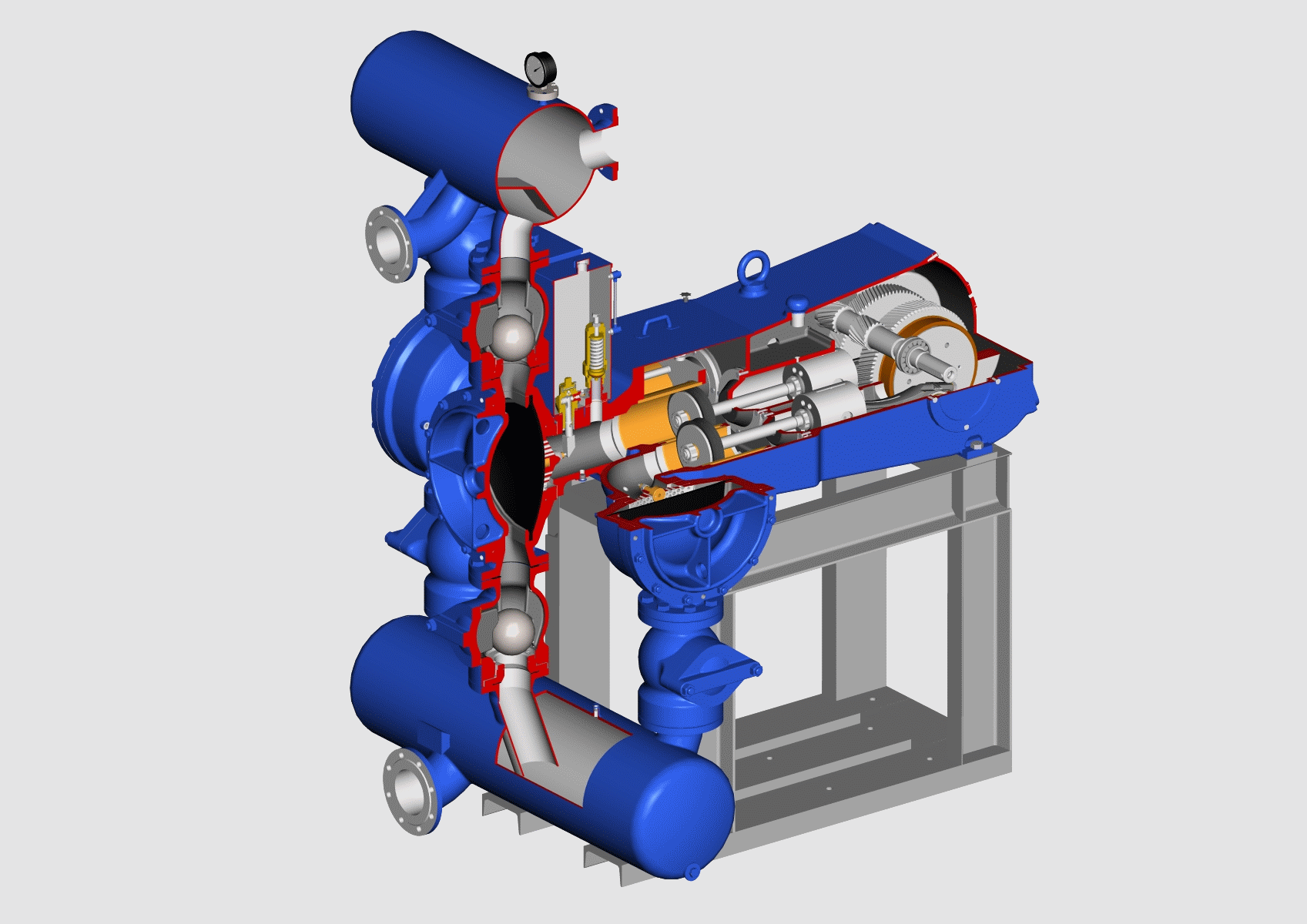 Piston Diaphragm Pumps for Filter Press Operations Animation
