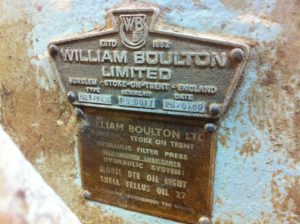 William Boulton Ltd Name Plate