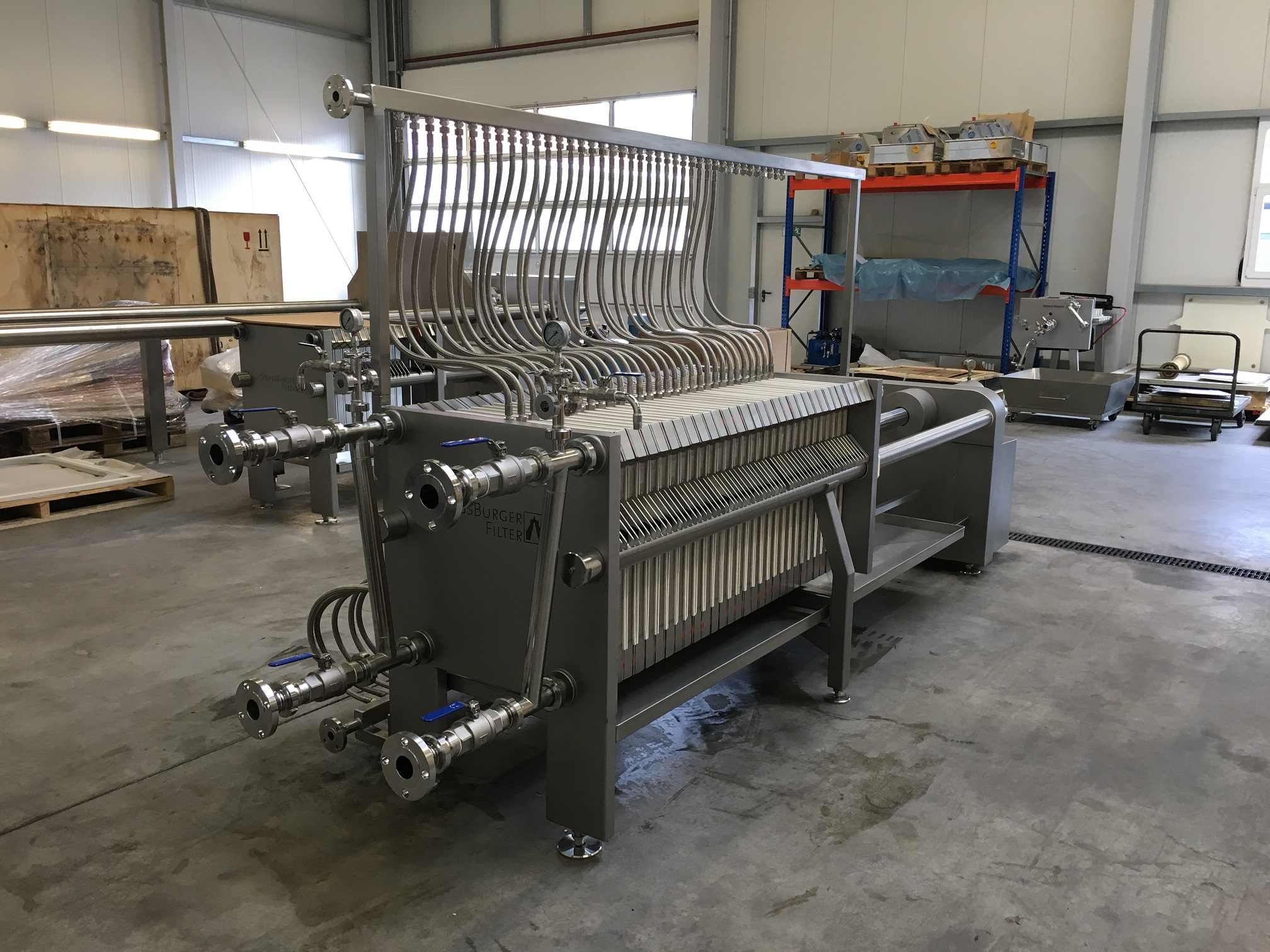 Custom Stainless Steel Filter Press for Pharmaceuticals with Steam Heated Plates